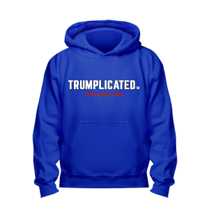 Blue Hoodie with text